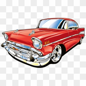 Thumb Image - 1957 Chevy Bel Air Drawing, HD Png Download - chevy png