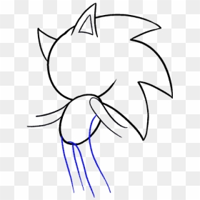 How To Draw Sonic The Hedgehog - Sketch, HD Png Download - sonic head png