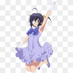Anime Girl Pointing Upwards Clipart , Png Download - Anime Girl Pointing Png, Transparent Png - cute anime girl png