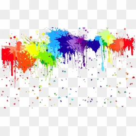 - Rainbow Paint Splatter , Png Download, Transparent Png - blue paint splatter png
