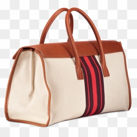 Canvas Overnight Bag With Red Stripe - Tote Bag, HD Png Download - red stripe png