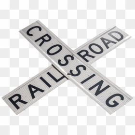 Railroad Crossing, Sign, Warning, Railroad, Crossing - Road Railroad Crossing Signs, HD Png Download - railroad png