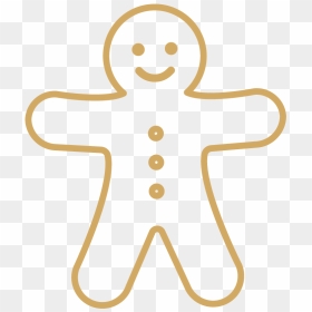 มนุษย์ ขนมปัง ขิง ระบายสี Clipart , Png Download - Gingerbread Cookie Black And White, Transparent Png - gingerbread png