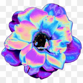 Top 10 Holographic Flowers These Stickers And So Much - Vaporwave Aesthetic Transparent Flowers, HD Png Download - holographic png