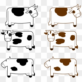 Black And Brown Cows Clip Arts - Cattle, HD Png Download - cows png