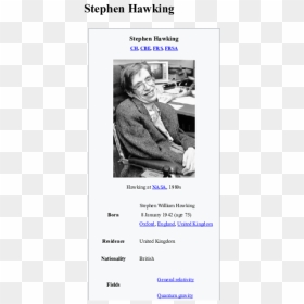 Stephen Hawking, HD Png Download - stephen hawking png