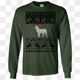 Funny Christmas Sweatshirt Cute Red Nose Reindeer Tee - Long-sleeved T-shirt, HD Png Download - red nose png