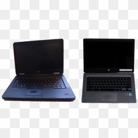 Two Laptops, One Dell Latitude And One Hp Chromebook - Netbook, HD Png Download - laptops png