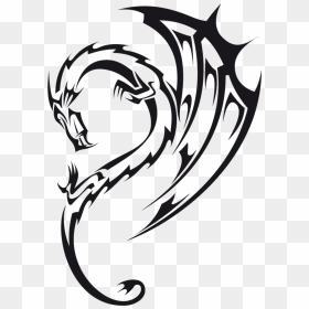 Tattoo Japanese Dragon Art Tribe - Black And White Dragon Tattoo, HD Png Download - dragon head png