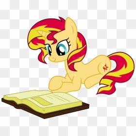 Reading Transparent Background - Mlp Sunset Shimmer Reading, HD Png Download - shimmer png