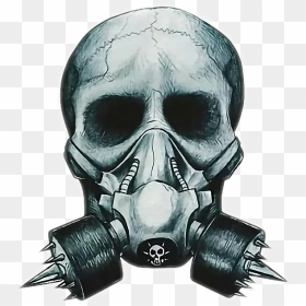 Free Stock Gasmask Drawing Apocalypse - Skeleton With Gas Mask, HD Png Download - apocalypse png
