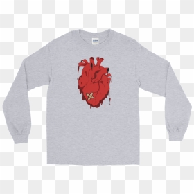 Long-sleeved T-shirt, HD Png Download - bleeding heart png