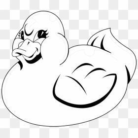 Rubber Duck - Black And White Rubber Ducky, HD Png Download - rubber ducky png