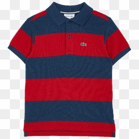 Navy & Red Striped Petit Pique Polo Shirt - Polo Shirt, HD Png Download - red stripe png
