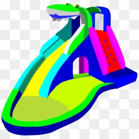 Bouncy Castle Water Slide Pool Vector Clip Art - Water Slide Transparent Background, HD Png Download - slide png