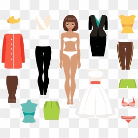 Dress Doll Png - Paper Doll With Clothes, Transparent Png - doll png