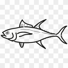 Yellowfin Dorsal Fin Clipart Svg Royalty Free Download - Yellowfin Tuna Clipart Black And White, HD Png Download - fin png