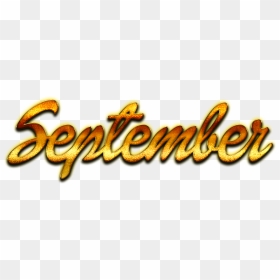 September Golden Letters Name Png - Transparent September Png, Png Download - september png