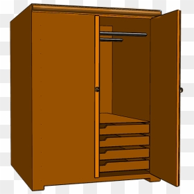 Closet Wardrobe Cupboard Cabinet Storage Furniture - Clip Art Cupboard, HD Png Download - cabinet png