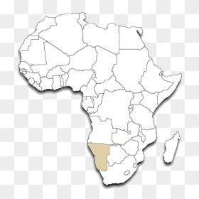 Africa Outline Map Namibia - Africa Map, HD Png Download - africa outline png