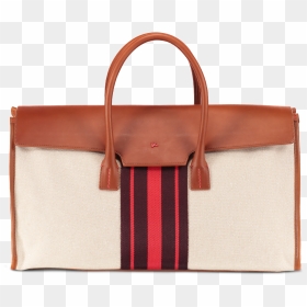 Canvas Overnight Bag With Red Stripe - Birkin Bag, HD Png Download - red stripe png