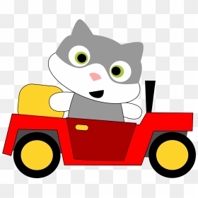 Clip Download Clipart A Cat Driving - Cat Driving Car Clipart, HD Png Download - driving png