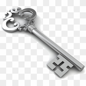 Silver House Key Png , Png Download, Transparent Png - house key png