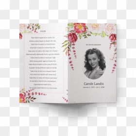 Funeral Program Template Secretgarden 4, HD Png Download - funeral png