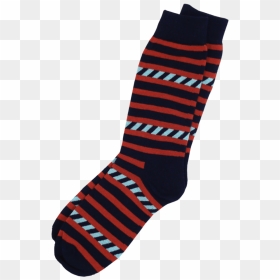 Men"s Red And Black Striped Combed Cotton Socks - Sock, HD Png Download - red stripe png