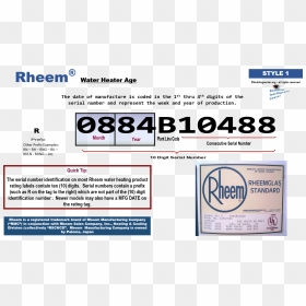 Transparent Rheem Logo Png - Rheem Brand Serial Number Breakdown, Png Download - rheem logo png