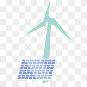 Solar Panel Clipart - Wind Turbine, HD Png Download - solar panels png