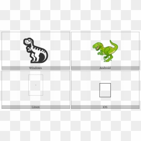 T-rex On Various Operating Systems - Iguana, HD Png Download - t-rex png