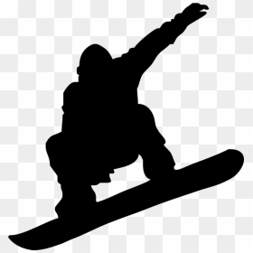 Snowboarding Skiing Silhouette Clip Art - Snowboard Silhouette Png, Transparent Png - snowboard png
