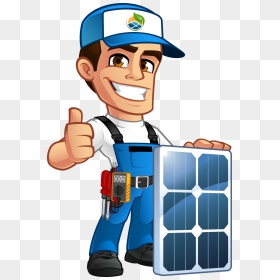 Solar Panel Installation Cartoon, HD Png Download - solar panels png