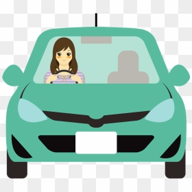 Car Drive Woman Clipart - City Car, HD Png Download - car .png