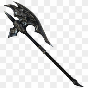 Ebonybattleaxe - Two Handed Battle Axes, HD Png Download - battle axe png