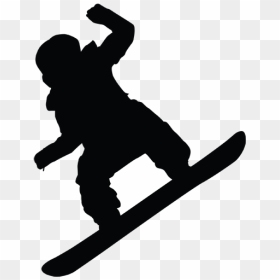 Snowboarding Silhouette Skiing Ski Bindings - Ski En Snowboard Silhouette, HD Png Download - snowboard png