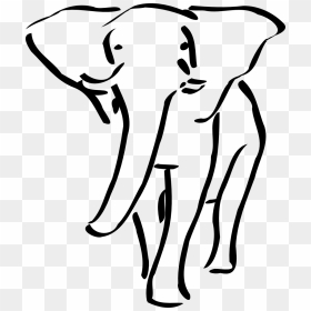 Rhinoceros Elephant Outline Clip Art - Elephant Clip Art, HD Png Download - africa outline png