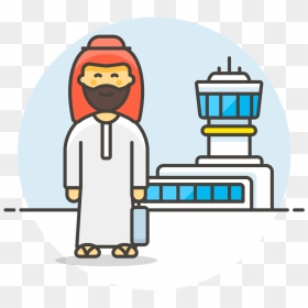 Arab Male Travel Icon - Cartoon, HD Png Download - travel icon png