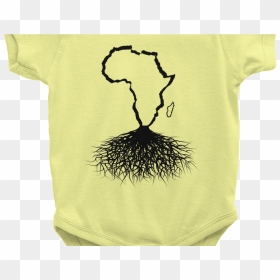 Africa Roots Black Outline Rootedcollections - Tree, HD Png Download - africa outline png