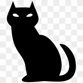 Black Evil Cat Comments - Gato Preto Halloween Desenho, HD Png Download - cat icon png