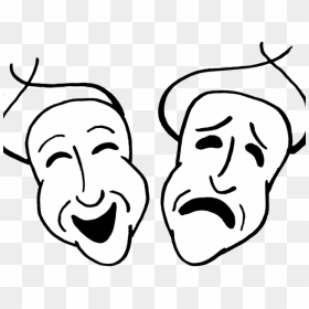 Transparent Theater Clipart - Transparent Comedy Tragedy Clip Art, HD Png Download - drama masks png