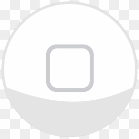 Iphone Home Button White Svg Clip Arts - Circle, HD Png Download - white button png