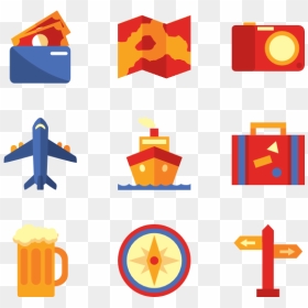 Travel Icon Set Png, Transparent Png - travel icon png
