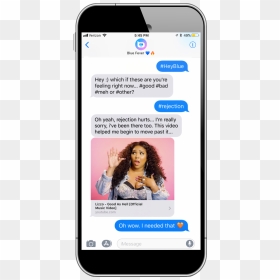 Lizzo Blue Fever Text Message App Teenager - Online Advertising, HD Png Download - message png