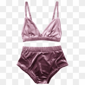 Velvet Underwear And Bra Set , Png Download - Bra, Transparent Png - underwear png