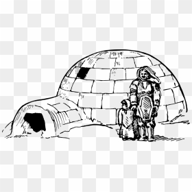 Igloo Inuit Art Eskimo Inuksuk - Inuit Black And White, HD Png Download - igloo png