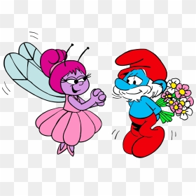 Transparent Smurf Png - Papa Smurf And Flower, Png Download - smurf png