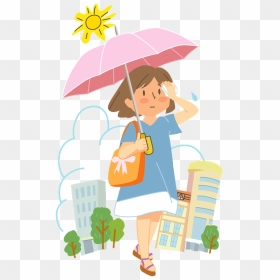 Woman Hot Summer Clipart - イラスト フリー 夏 暑い, HD Png Download - summer clipart png