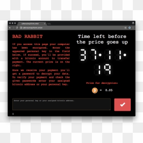 Bad Rabbit Ransomware 2 - Bad Rabbit Ransomware, HD Png Download - bad png